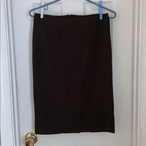 Chocolate brown pencil skirt